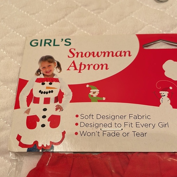NEW!!!! Girls Snowman Apron! - Picture 2 of 5